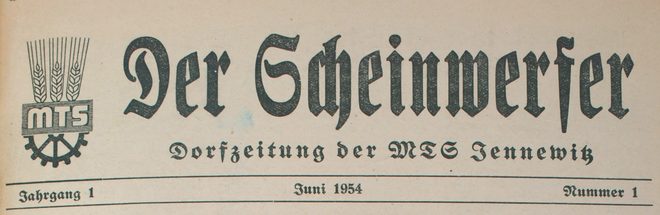 Dorfzeitung Jennewitz von 1954